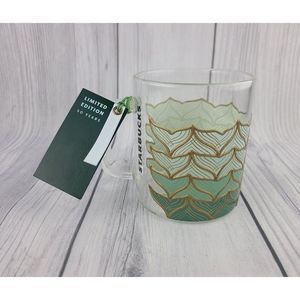 Starbucks 2021 50th Anniversary  Limited Edition Glass Mug Siren's Tails 12oz